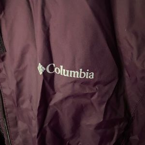 purple Columbia windbreaker